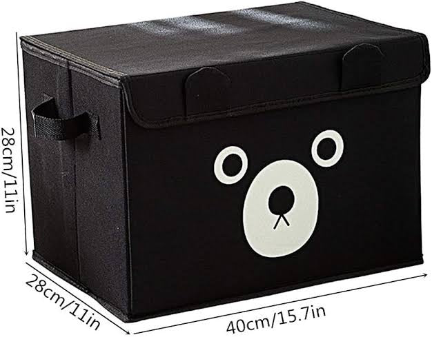 Cartoon Panda Foldable Storage Box – Kids Toy Organizer Bin with Lid
