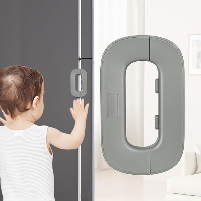 Child Safety Refrigerator & Cabinet Lock – Adjustable Fridge Door Latch
